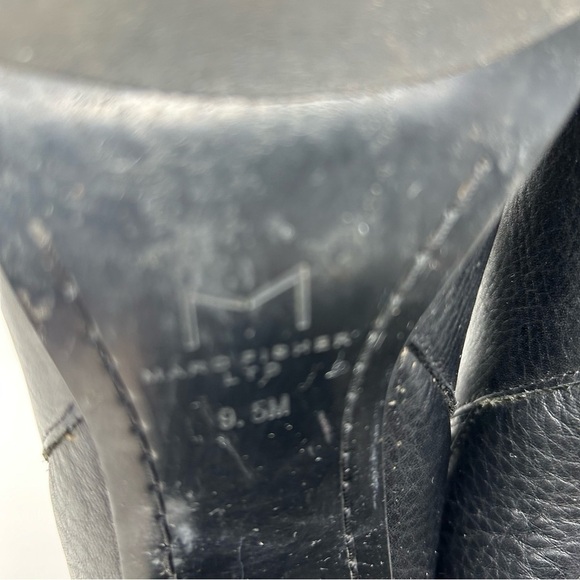 Marc Fisher LTD Black Leather Pull On Pointed Toe Ankle Boots Size 9.5 - Picture 9 of 15